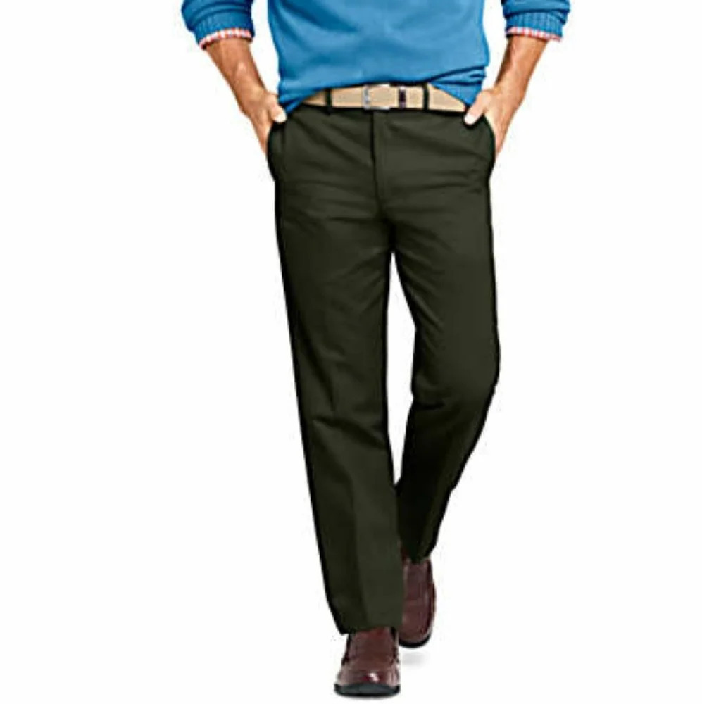 Lands End Comfort Waist No Iron Chino Pants‎ NWT